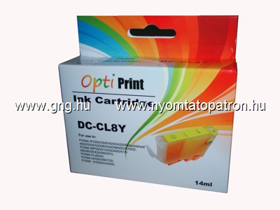 Canon CLI-8 Sárga Tintapatron Komp. Opti Print Chipes